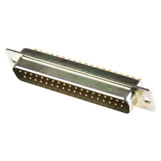 RS PRO 37 Way Straight Panel Mount D-Sub Connector Male 750V 5A Steel Housing Solder Termination 472-871