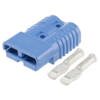 Anderson Power Products Series 2 Way Male Battery Connector, Straight Orientation, Polycarbonate Housing, 600V, 175A SB175