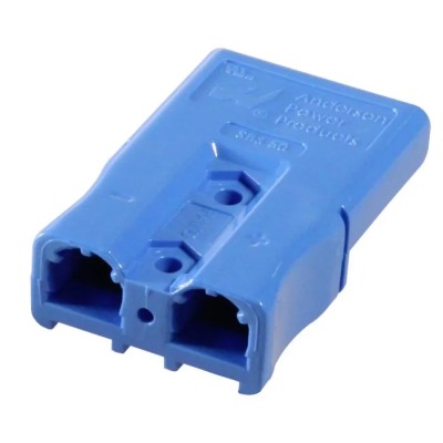 Anderson Power Products SBS Series 2 Way Male Battery Connector, Straight, Cable Mount, 600V, 110A SBS50BLU06