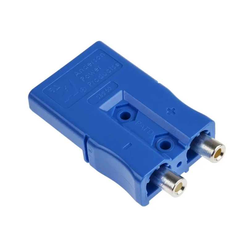Anderson Power Products SBS Series 2 Way Male Battery Connector, Straight Cable, 600V, 110A SBS50BLU10/12