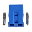 Anderson Power Products SBS Series 2 Way Male Battery Connector, Straight Cable, 600V, 110A SBS50BLU10/12