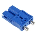 Anderson Power Products SBS Series 2 Way Male Battery Connector, Straight Cable, 600V, 110A SBS50BLU10/12