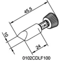 Ersa 10 mm Chisel 45.5 mm Soldering Iron Tip for use with i-Tool 102CDLF100