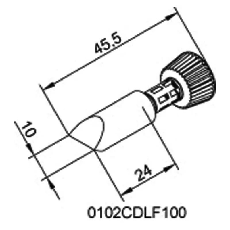 Ersa 10 mm Chisel 45.5 mm Soldering Iron Tip for use with i-Tool 102CDLF100