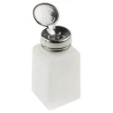 Menda 170ml Non-Conductive White Acrylic Pump Dispenser Bottle with Locking Stainless Steel Pump 613N