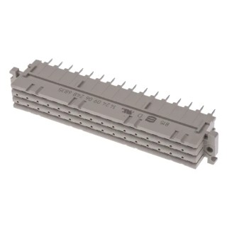HARTING DIN 41612 48 Way 5.08 mm Pitch Through Hole Solder Type Class C2 3 Row Female Straight Connector 09062486835