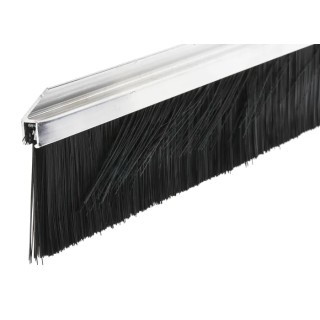 RS PRO Black Nylon Aluminium Brush Strip 60 mm, 45° h-Profile, Looped Insert 326-9959