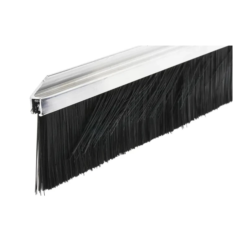 RS PRO Black Nylon Aluminium Brush Strip 60 mm, 45° h-Profile, Looped Insert 326-9959