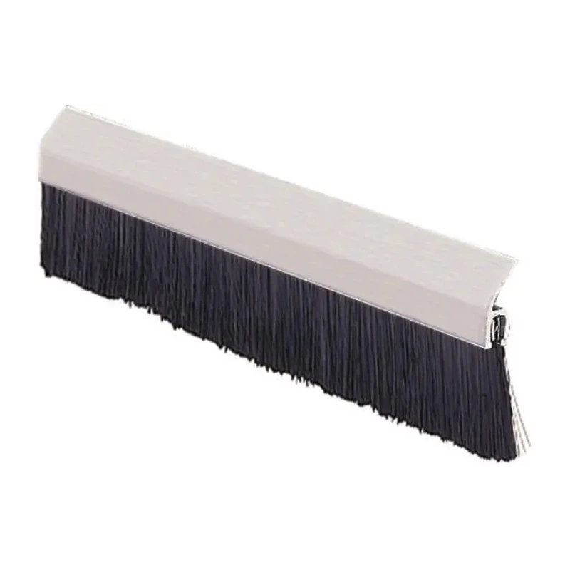 RS PRO Black Aluminium Nylon Brush Strip 230 mm Loop Insert, 180° H-Profile, Durable Nylon Bristles 327-0016