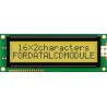 Fordata LCD Graphic Display 2 x 16 Characters, Yellow and Green Illumination, LED Backlight, FC1602P00-FHYYBW-51SE
