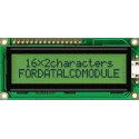 Fordata LCD Graphic Display, Yellow-Green Illumination, 2 x 16 Characters, Viewing Area 66x16 mm, Model FC1602G01-RNNYBW-66SE