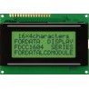 Fordata LCD Graphic Display 4 x 16 Characters Yellow Green Illumination 62x25 mm Viewing Area FC1604A01-RNNYBW-66SE
