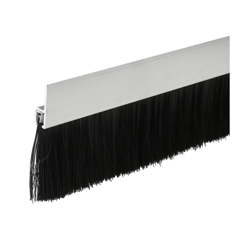 RS PRO Black Aluminium Nylon Brush Strip 60 mm 180° h-Profile Looped Insert 326-9937
