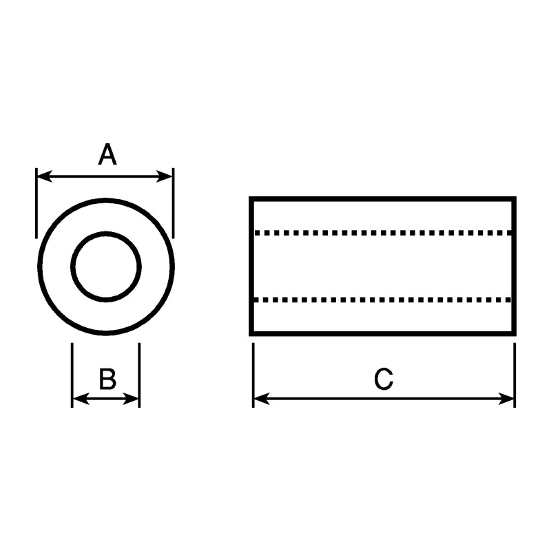 Wurth Elektronik Ferrite Ring Ferrite Core 50.8 mm Height, 11.5 mm Inside Diameter, 19 mm Outside Diameter 74270057