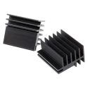 Fischer Elektronik Extruded Aluminium Heatsink with Locking Transistor Fixing Spring, Black Anodised Finish SK 481/ 50/ SA