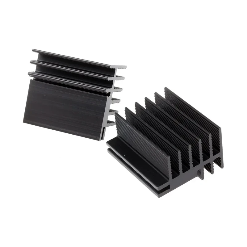 Fischer Elektronik Extruded Aluminium Heatsink with Locking Transistor Fixing Spring, Black Anodised Finish SK 481/ 50/ SA