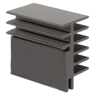 Fischer Elektronik Aluminium Black Anodised Extruded Clip Mount Heatsink 5°C/W 45 mm Height 37.5 mm Length SK 481/ 37,5/ SA