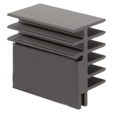 Fischer Elektronik Aluminium Black Anodised Extruded Clip Mount Heatsink 5°C/W 45 mm Height 37.5 mm Length SK 481/ 37,5/ SA