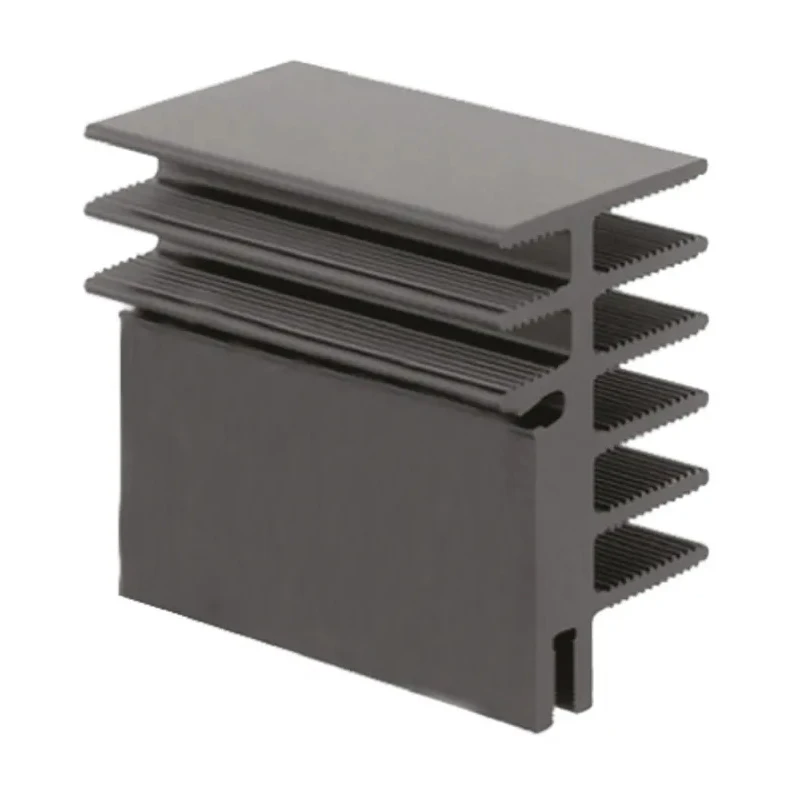 Fischer Elektronik Aluminium Black Anodised Extruded Clip Mount Heatsink 5°C/W 45 mm Height 37.5 mm Length SK 481/ 37,5/ SA