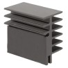 Fischer Elektronik Aluminium Black Anodised Extruded Clip Mount Heatsink 5°C/W 45 mm Height 37.5 mm Length SK 481/ 37,5/ SA