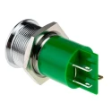 RS PRO Green Panel Mount Indicator, 24V dc, 20mA, Solder Tab Termination, Prominent Bezel 203-688