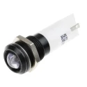 RS PRO White Panel Mount Indicator 24V dc, 20mA, IP67 Rated, Black Prominent Bezel 203-874