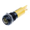 RS PRO Yellow Panel Mount Indicator 24V DC 17mA Black Bezel Prominent Style IP67 IP67
