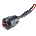 RS PRO Red Panel Mount Indicator 24V DC 20mA Lead Wire Termination Prominent Bezel 203-903