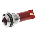 RS PRO Red Panel Mount Indicator, 12 V AC/DC, 20mA, Solder Tab Termination, Silver Bezel Prominent 203-919