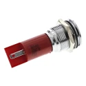 RS PRO Red Panel Mount Indicator, 12 V AC/DC, 20mA, Solder Tab Termination, Silver Bezel Prominent 203-919