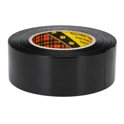 3M Heavy-Duty Black Fabric Backed Duct Tape 48 mm x 50 m Synthetic Rubber Adhesive 2904 black 48MMX50M