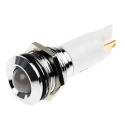 RS PRO White Panel Mount Indicator 12 V AC/DC 20mA Solder Tab Termination Prominent Bezel 203-953