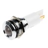 RS PRO White Panel Mount Indicator 12 V AC/DC 20mA Solder Tab Termination Prominent Bezel 203-953