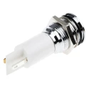 RS PRO White Panel Mount Indicator 12 V AC/DC 20mA Solder Tab Termination Prominent Bezel 203-953