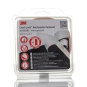 3M Transparent Hook & Loop Tape 25mm Width x 2.5m Length Polyolefin Material 0.59mm Thickness 3M SJ356B 25mm x2,5m