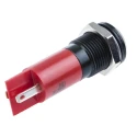 RS PRO Red Panel Mount Indicator, 12 V ac / 12 V dc, 20 mA, Solder Tab Termination, Prominent Bezel 203-969