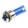 RS PRO Blue Panel Mount Indicator 12 V AC/DC 20mA Solder Tab Termination Silver Bezel 203-947
