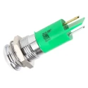 RS PRO Green Panel Mount Indicator 2V dc 20mA Solder Tab Termination Prominent Bezel 203-997