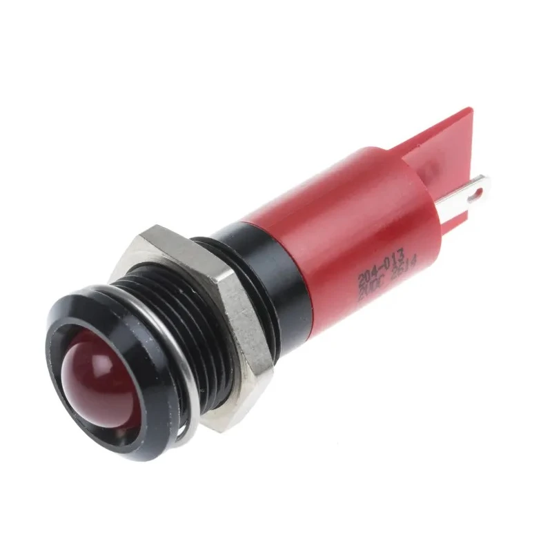 RS PRO Red Panel Mount Indicator, 2V dc, 20mA, Solder Tab Termination, Prominent Bezel 204-013