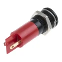 RS PRO Red Panel Mount Indicator, 2V dc, 20mA, Solder Tab Termination, Prominent Bezel 204-013