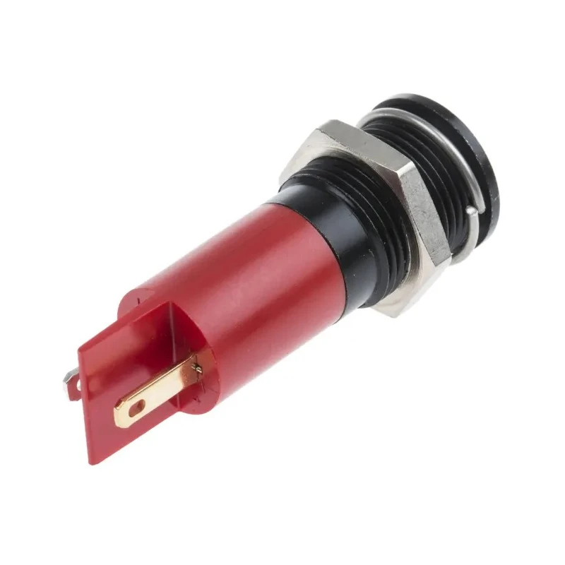 RS PRO Red Panel Mount Indicator, 2V dc, 20mA, Solder Tab Termination, Prominent Bezel 204-013