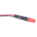 RS PRO Red Panel Mount Indicator LED 12V DC 20mA Lead Wire Termination Recessed Black Bezel 204-063