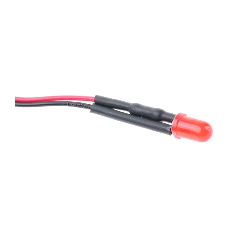 RS PRO Red Panel Mount Indicator LED 12V DC 20mA Lead Wire Termination Recessed Black Bezel 204-063
