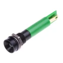 RS PRO Green Panel Mount Indicator, 230V AC, 3mA Current, Recessed Black Bezel 204-035