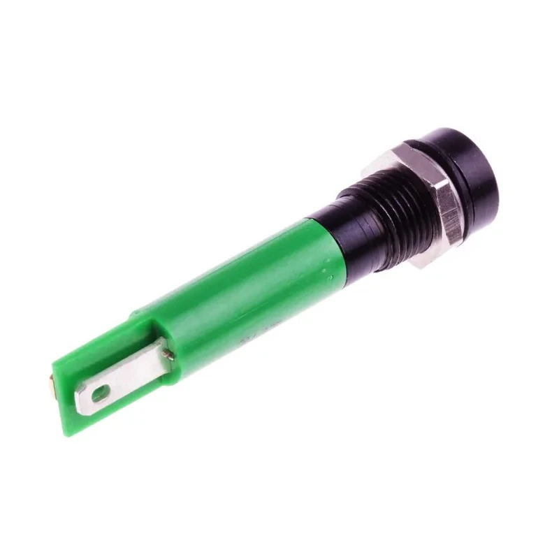 RS PRO Green Panel Mount Indicator, 230V AC, 3mA Current, Recessed Black Bezel 204-035