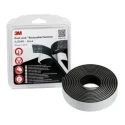 3M Black Hook & Loop Tape, Rubber Adhesive, 25mm Width x 2.5m Length, Dual Lock Interlocking Fastener 3M SJ354B 25mm x2,5m