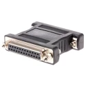 RS PRO 25-Way D-Sub Adapter Male to Female Modem Cross-Over, Gold over Nickel Contacts 202-515