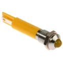 RS PRO Yellow Panel Mount Indicator 230V AC 3mA Prominent Bezel 40mm Length Model 204-287