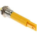 RS PRO Yellow Panel Mount Indicator 230V AC 3mA Prominent Bezel 40mm Length Model 204-287