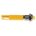 RS PRO Yellow Panel Mount Indicator 230V AC 3mA Prominent Bezel 40mm Length Model 204-287
